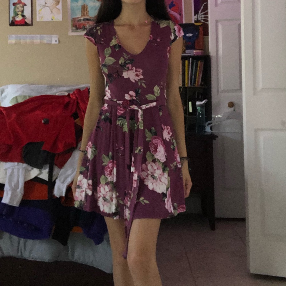 Mini floral print dress